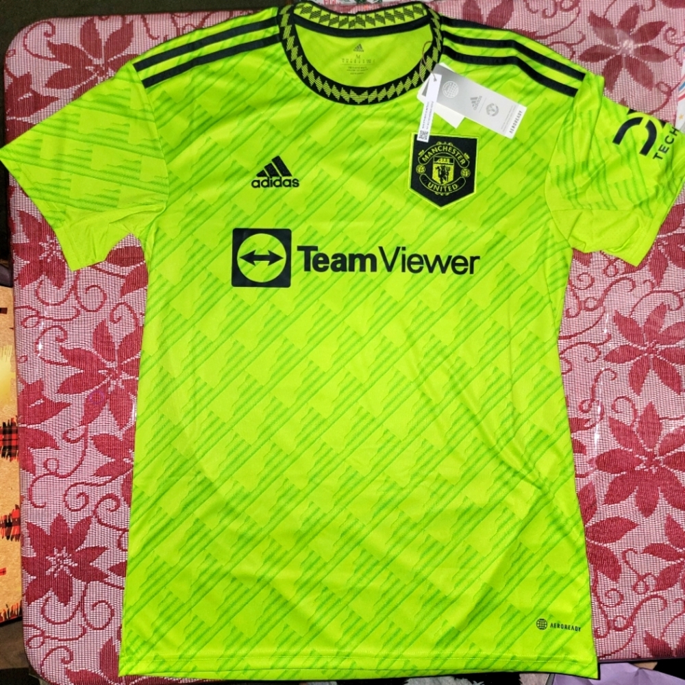 adidas Manchester United M Size Men's Jersey - Green (HE2981)